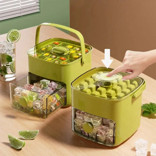 One Touch Ice Cube Maker With Storage