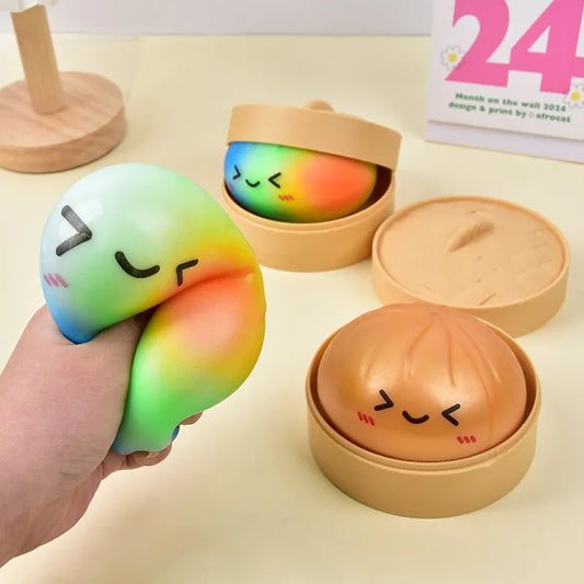 Rainbow Dumpling Stress Relief Squishy