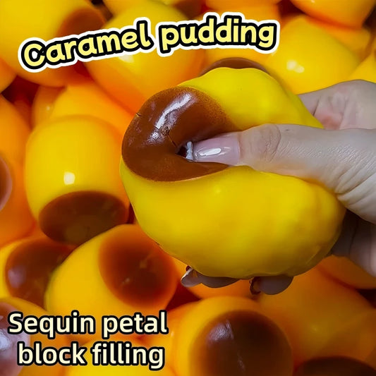 Caramel Pudding Squishy Toy