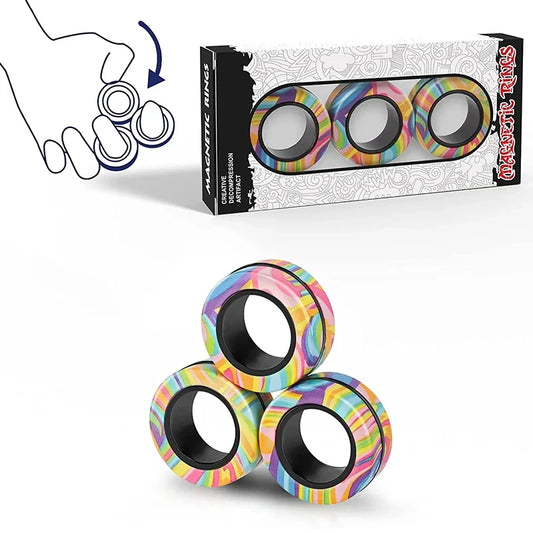 Anti-Stress Magnetic Fidget Spinner Rings | Anxiety relief | Therapy Toy