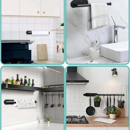 Minimalist Under-Cabinet Paper Towel Holder