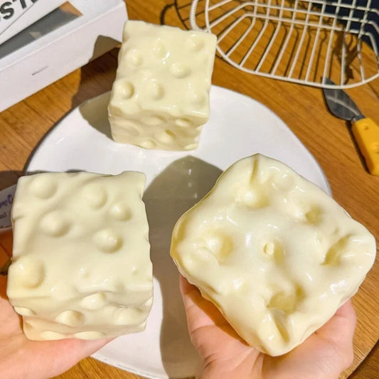 Taba Squishy Cheese Cube Stress Ball