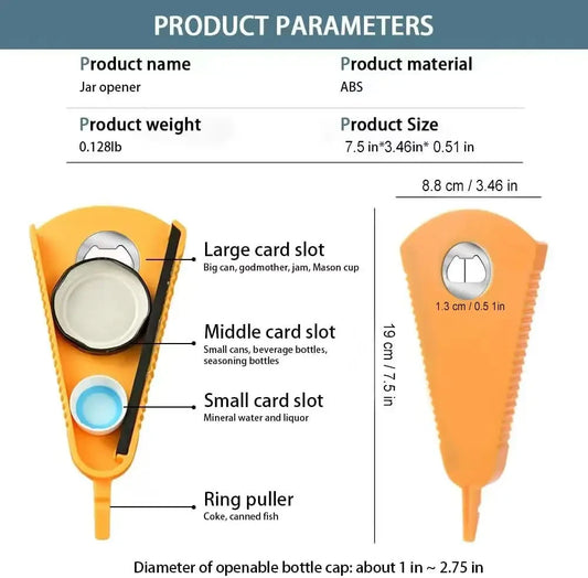 Multifunctional Jar and Bottle Opener