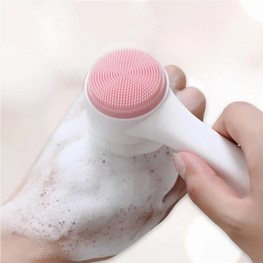 Double Sided Silicone Facial Cleansing Brush