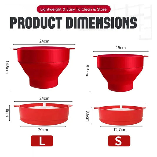 Collapsible Silicone Popcorn Bowl