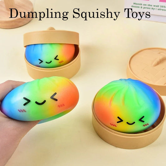 Rainbow Dumpling Stress Relief Squishy